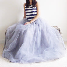 Load image into Gallery viewer, Grand Celine Smoke Gray Grey Matching Tutu Tulle Maxi Skirt BLUISH Toronto Canada