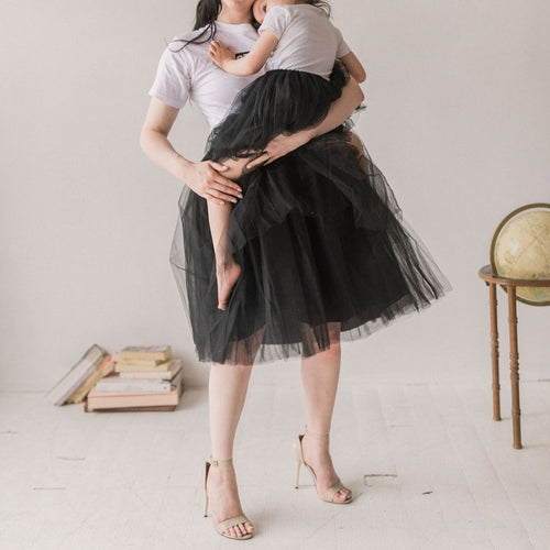 Mommy and me tutu matching tulle skirt black | BLUISH | Toronto Canada