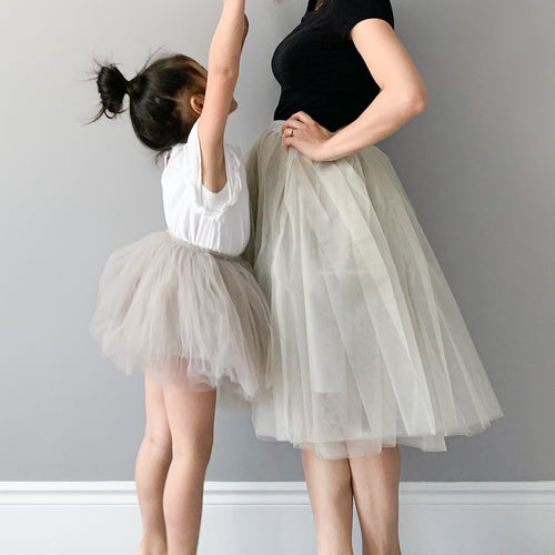 Mommy and me tutu matching tulle skirt grey | BLUISH | Toronto Canada