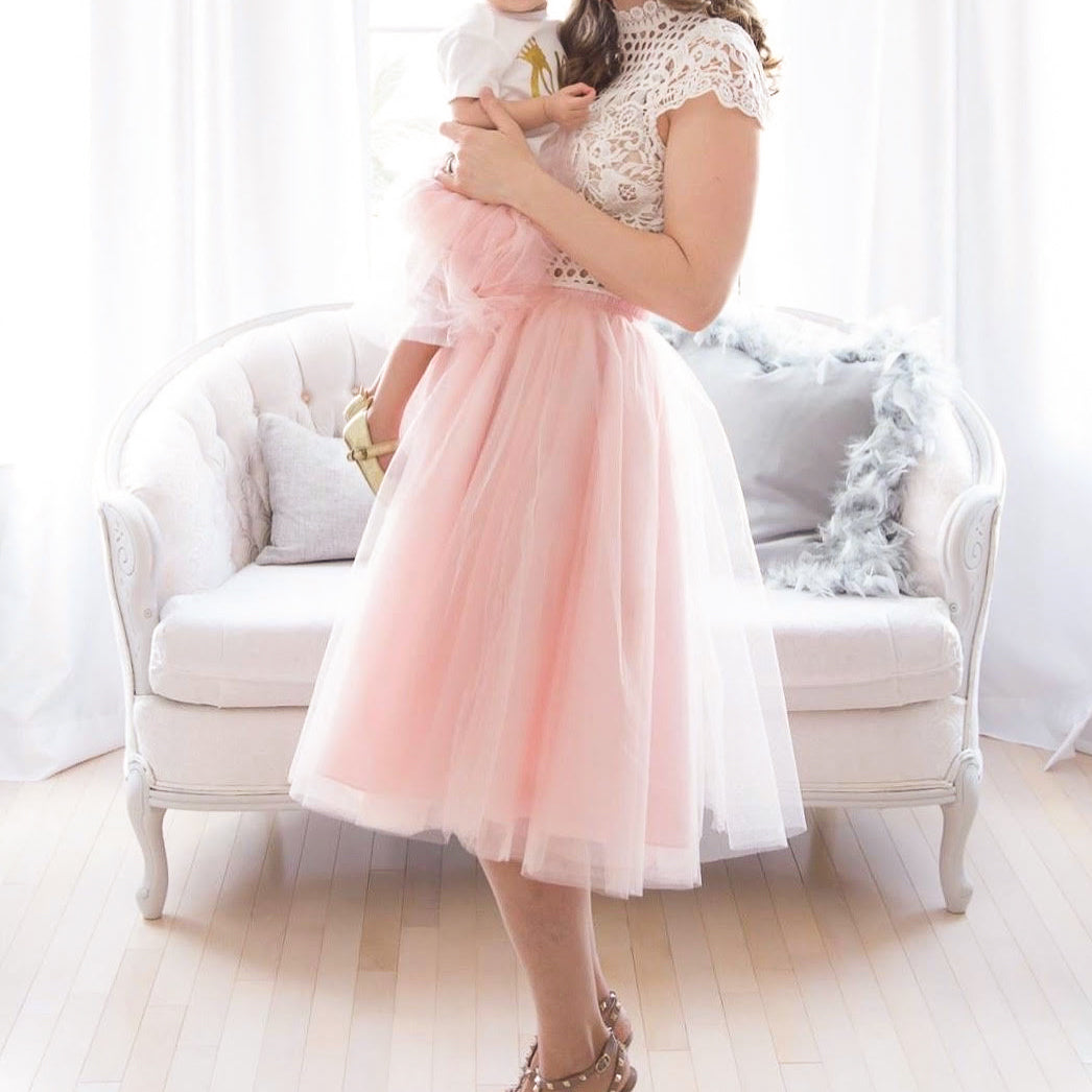 Pink lace 2024 tutu skirt