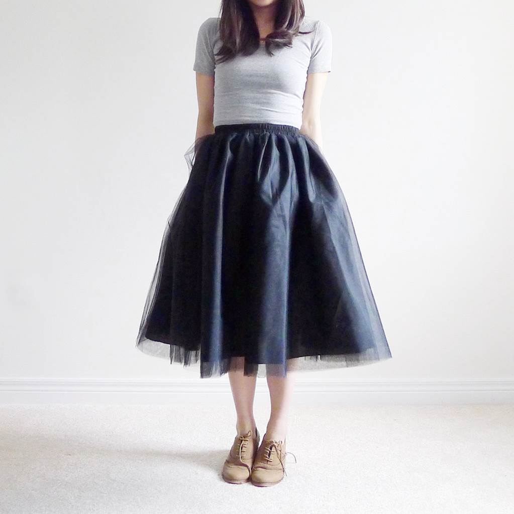 Signature Celine Tulle Skirt - Black | BLUISH | Canada