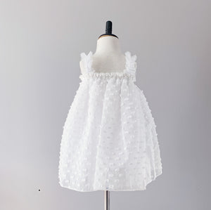 Baby Teddy Dress - White