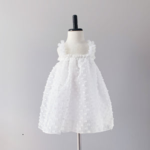 Baby Teddy Dress - White