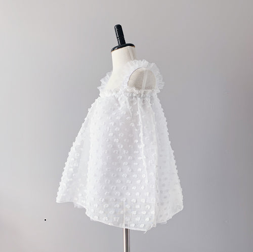 Baby Teddy Dress - White